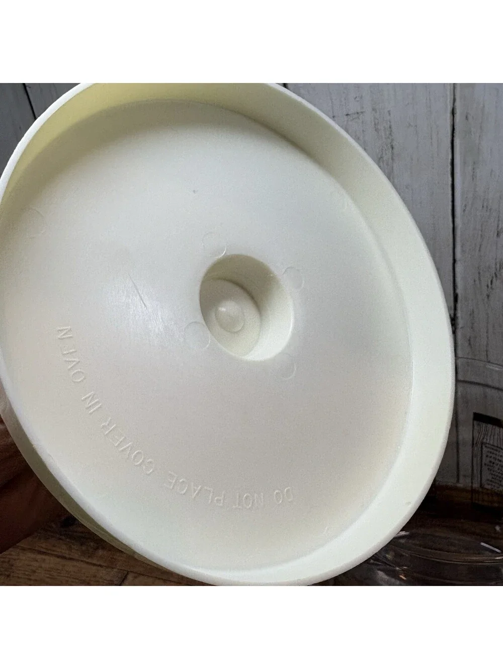 Vintage Pyrex The Cracker Barrel Glass Jar Canister Storage Container Lid Gold